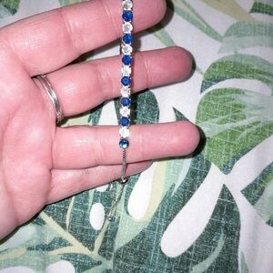 Elegant Blue and Silver Bracelet